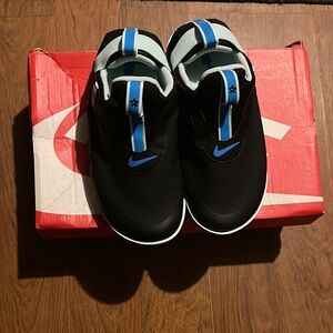 Nike Black and Blue Slip-On Sneakers
